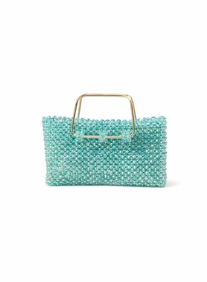 ERITIN Handmade Beaded Handbag for Women & Girls - Premium Crystal Bead Party Clutch Bag with Metal Handle - Stylish Wedding & Festive Shoulder Hand Purse - Image 1
